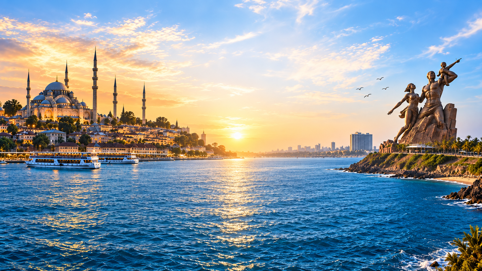 Panorama lumineux reliant Istanbul et Dakar